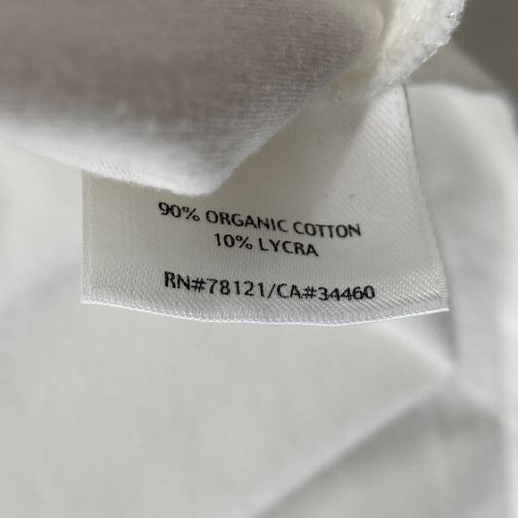 EILEEN FISHER Tank Top PL Stretch Organic Cotton Jersey Scoop Neck Shell White - Picture 8 of 12